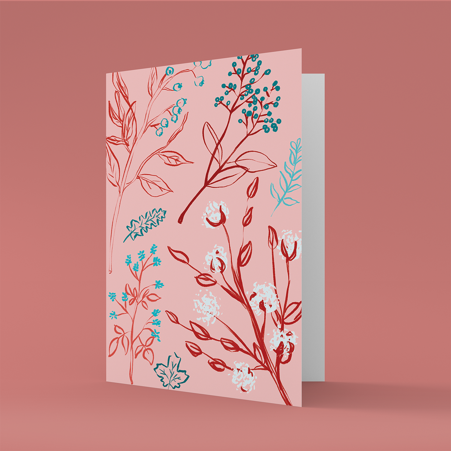 Blank Floral Greeting Cards - Pack of Three