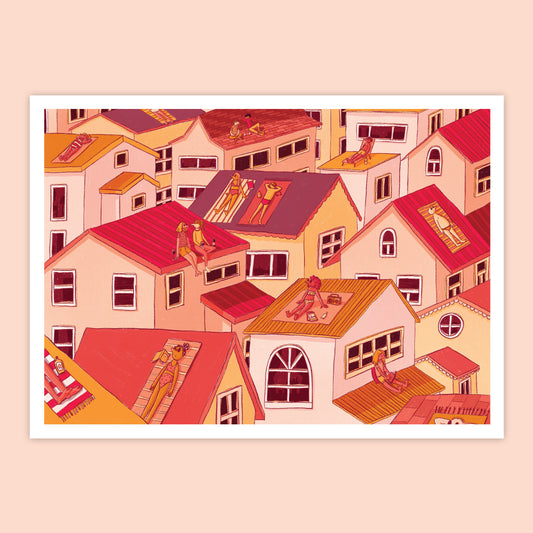 Quarantanning Art Print